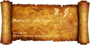 Marczi János névjegykártya
