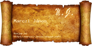 Marczi János névjegykártya